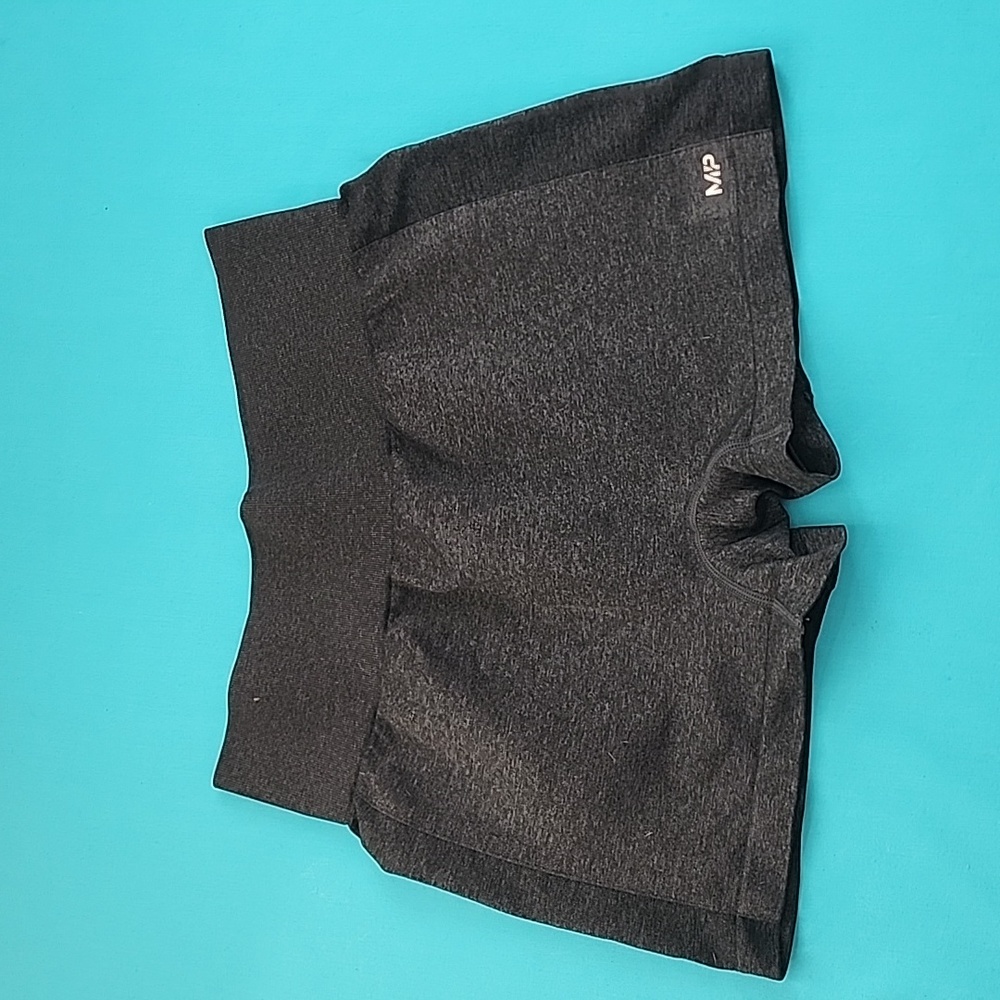 NWOT MyProtein Heather Black Curve Booty Shorts Size XL